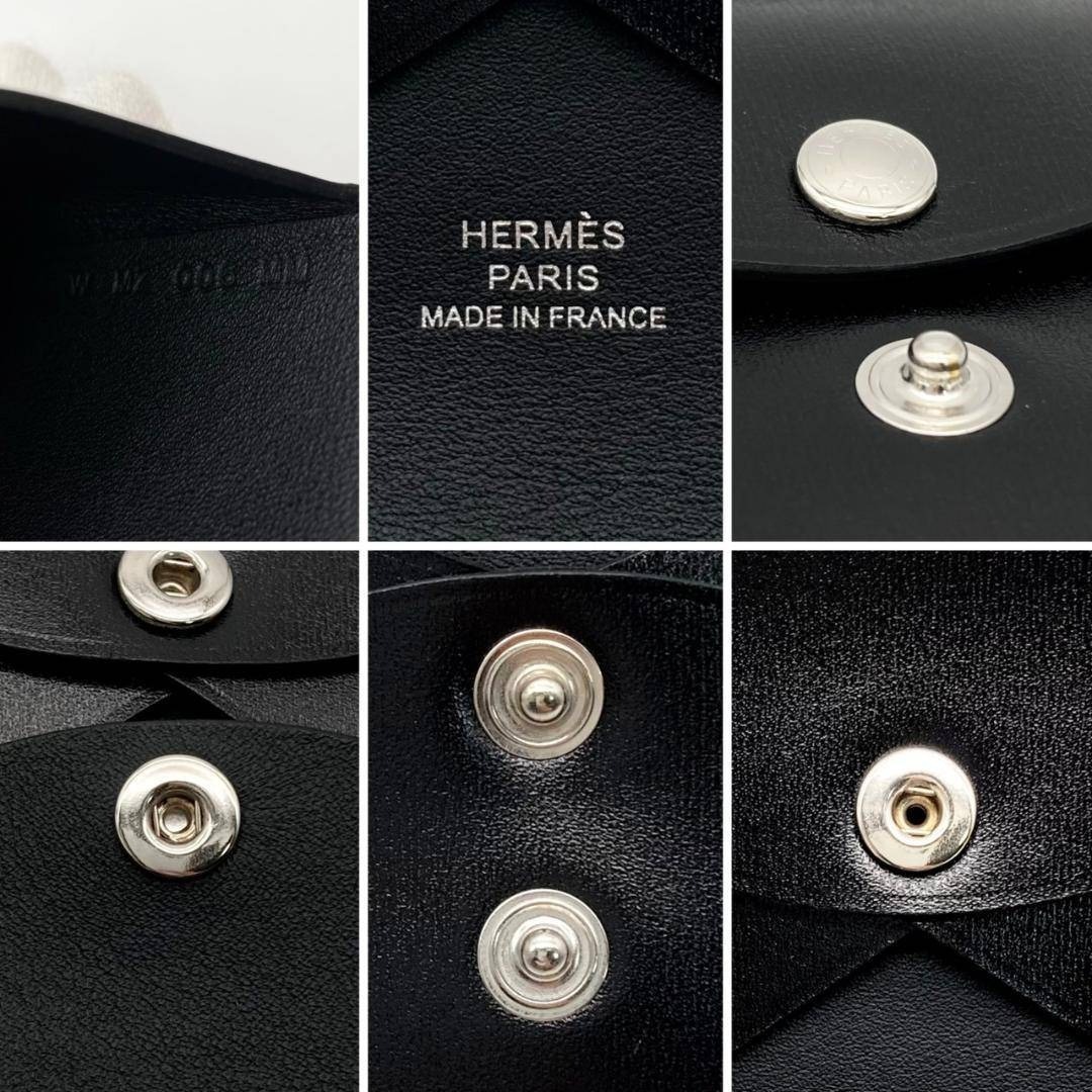 HERMES - エルメス カルヴィデュオ ボックスカーフ ブラック コイン