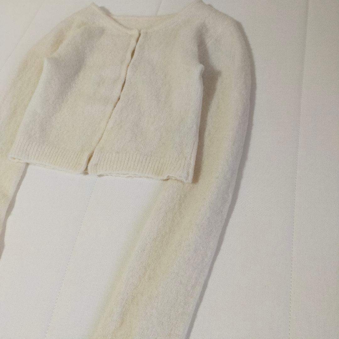 ヨー ビオトープ biotope カシミヤカーディガン ホワイト