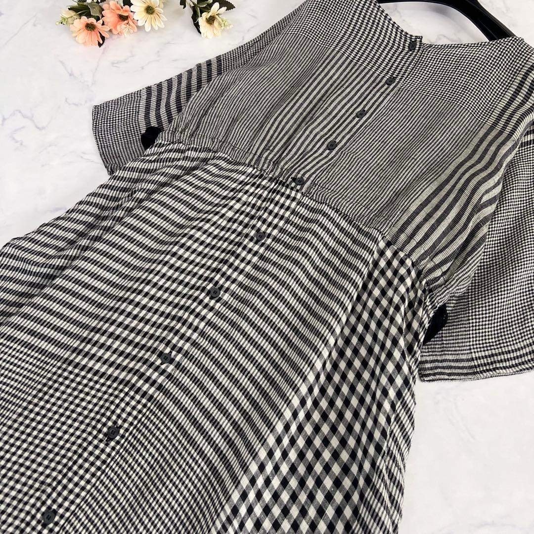 BEARDSLEY ビアズリー ランダム チェック リネン ワンピース