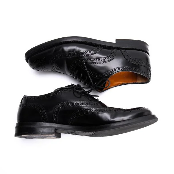 チャーチChurch's ウィングチップレザーシューズ 黒35.5(24cm位) (K