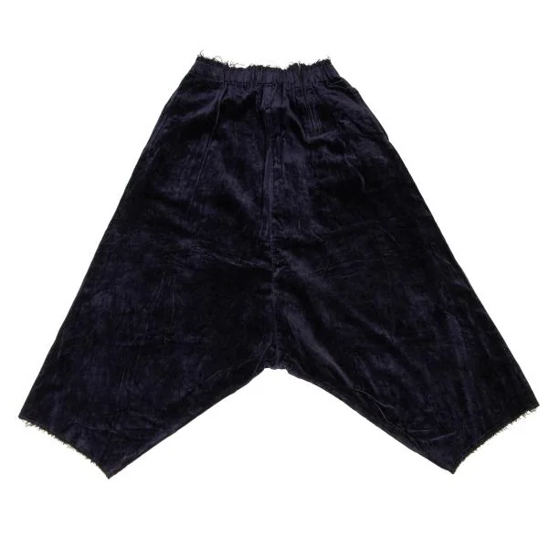 コムデギャルソンCOMME des GARCONS カットオフデザインベロアサルエル