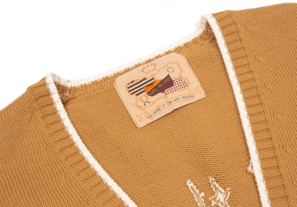 カールヘルムKarl Helmut ロゴインターシャニットカーディガン