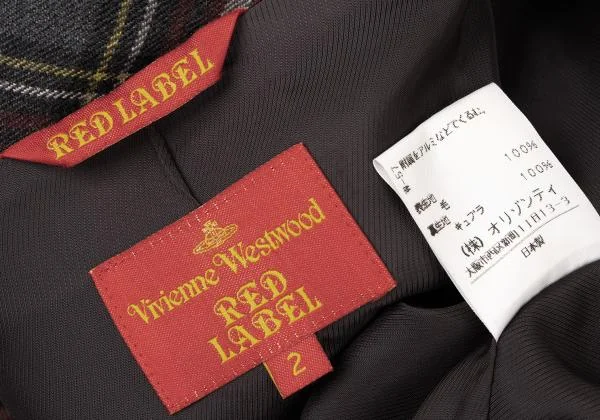 Vivienne Westwood Red Label Check Wool Love Jacket Grey 2 (K-119676)