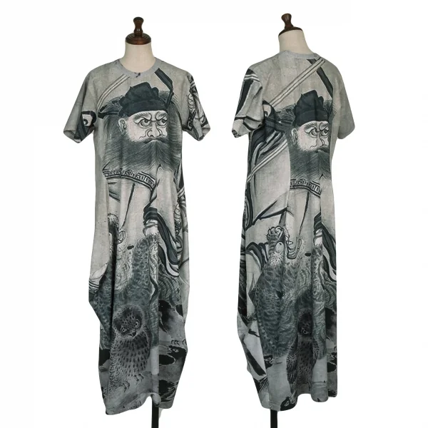 コムデギャルソンCOMME des GARCONS 雪村水墨画プリント半袖ワンピース