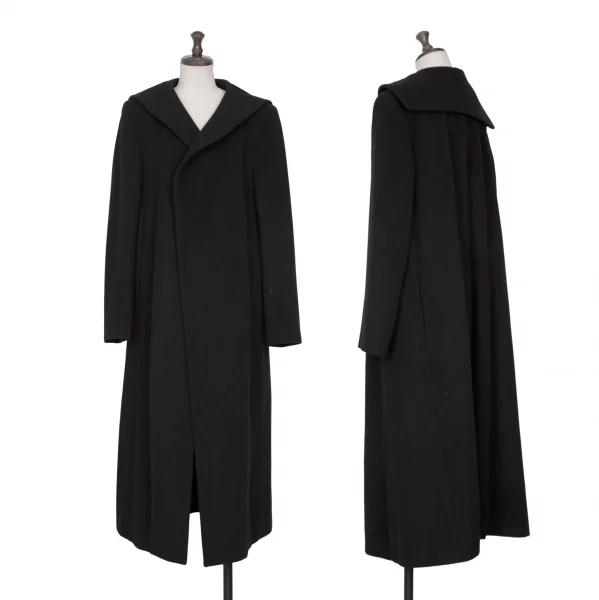 コムデギャルソンCOMME des GARCONS ウール裏花柄フックロングコート