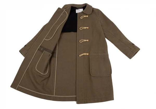 マーガレットハウエルMHL ウールラウンドカラーダッフルコート モカ1