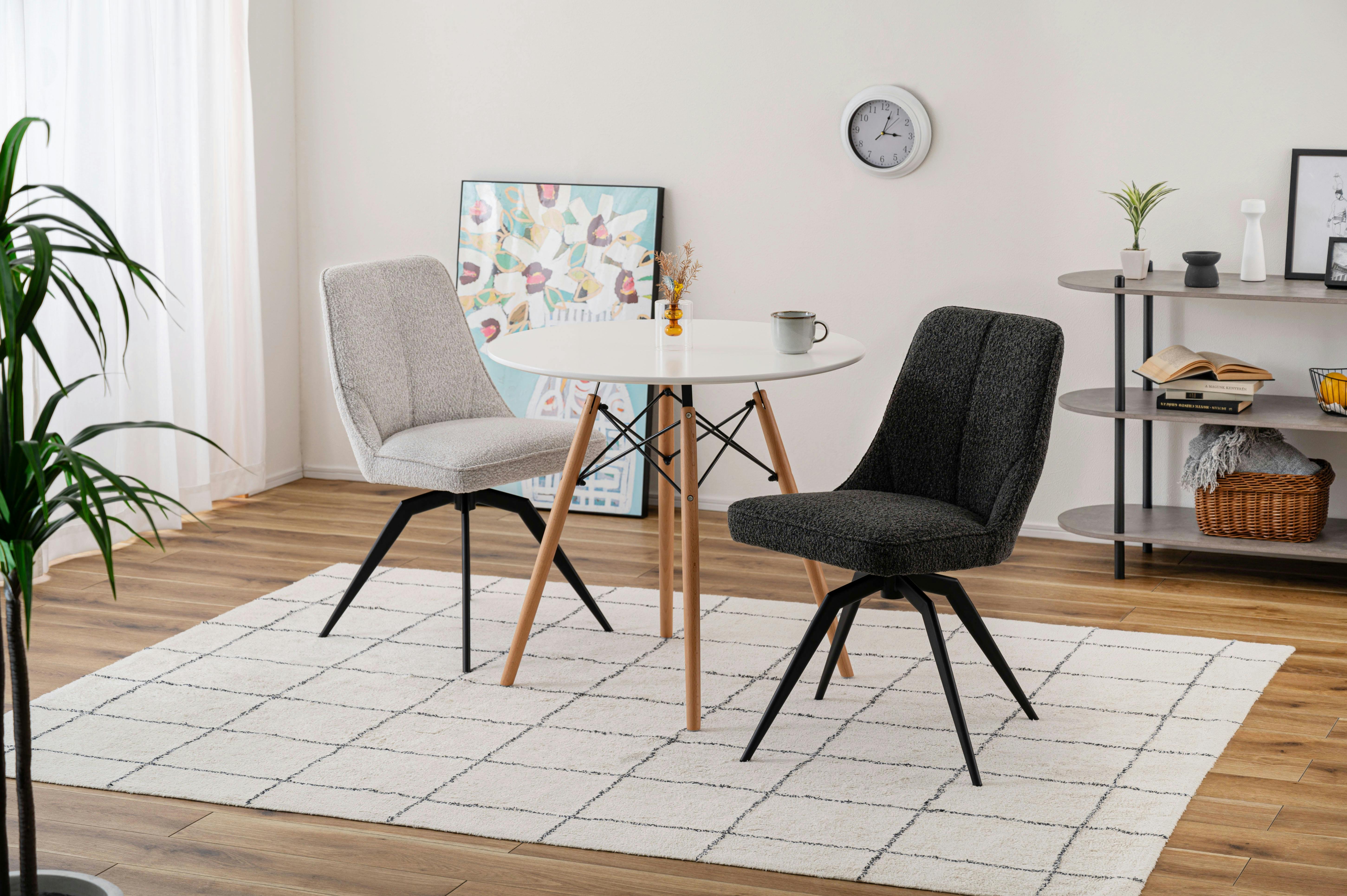 Room Essence 回転チェア W49×D58×H84×SH49 ホワイト 組立式 チェア