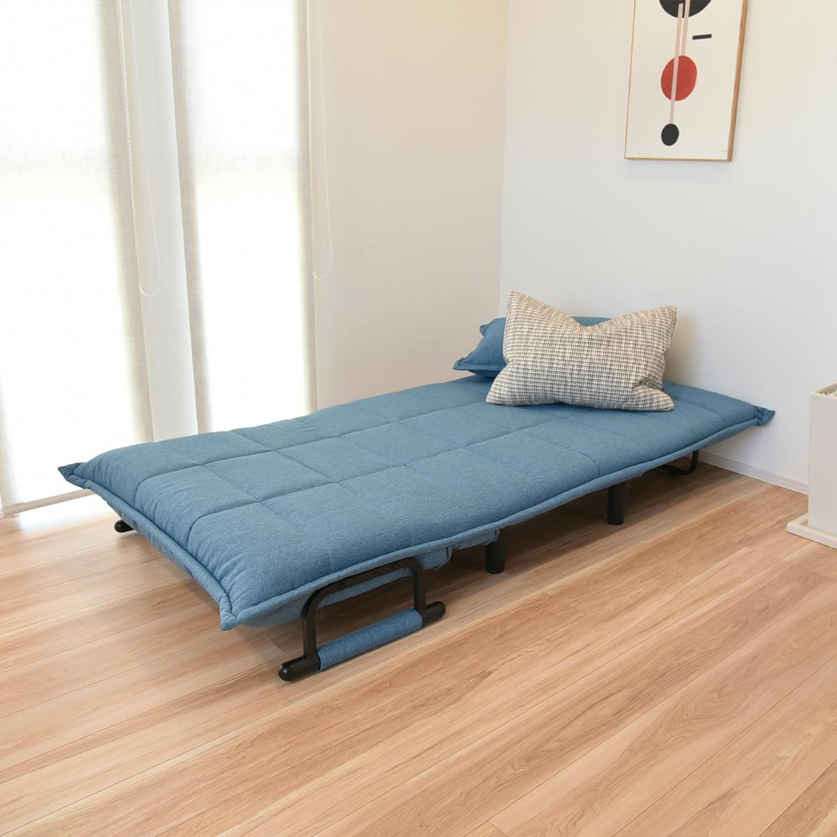 タマリビング ソファベッド ビータ4 BU ブルー(50000492) サイズ：(100