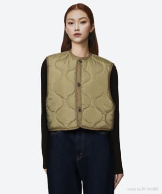 QUILTED CROPPED VEST 17539 | HYKE (Women