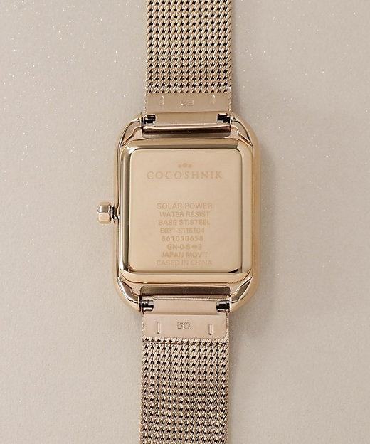 RGスクエアメッシュベルト ウォッチ（ゴールド