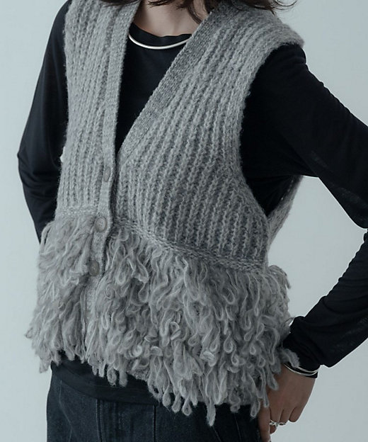 Vネックループニットベスト（2002537718） | GALLEST