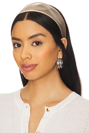 LELET NY Giselle Wide Sheer Headband in Tan | REVOLVE