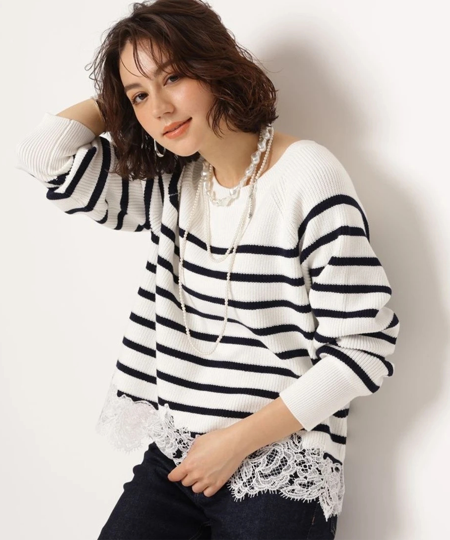 裾刺繍レースニット | ニット | Arpege story（アルページュストーリー