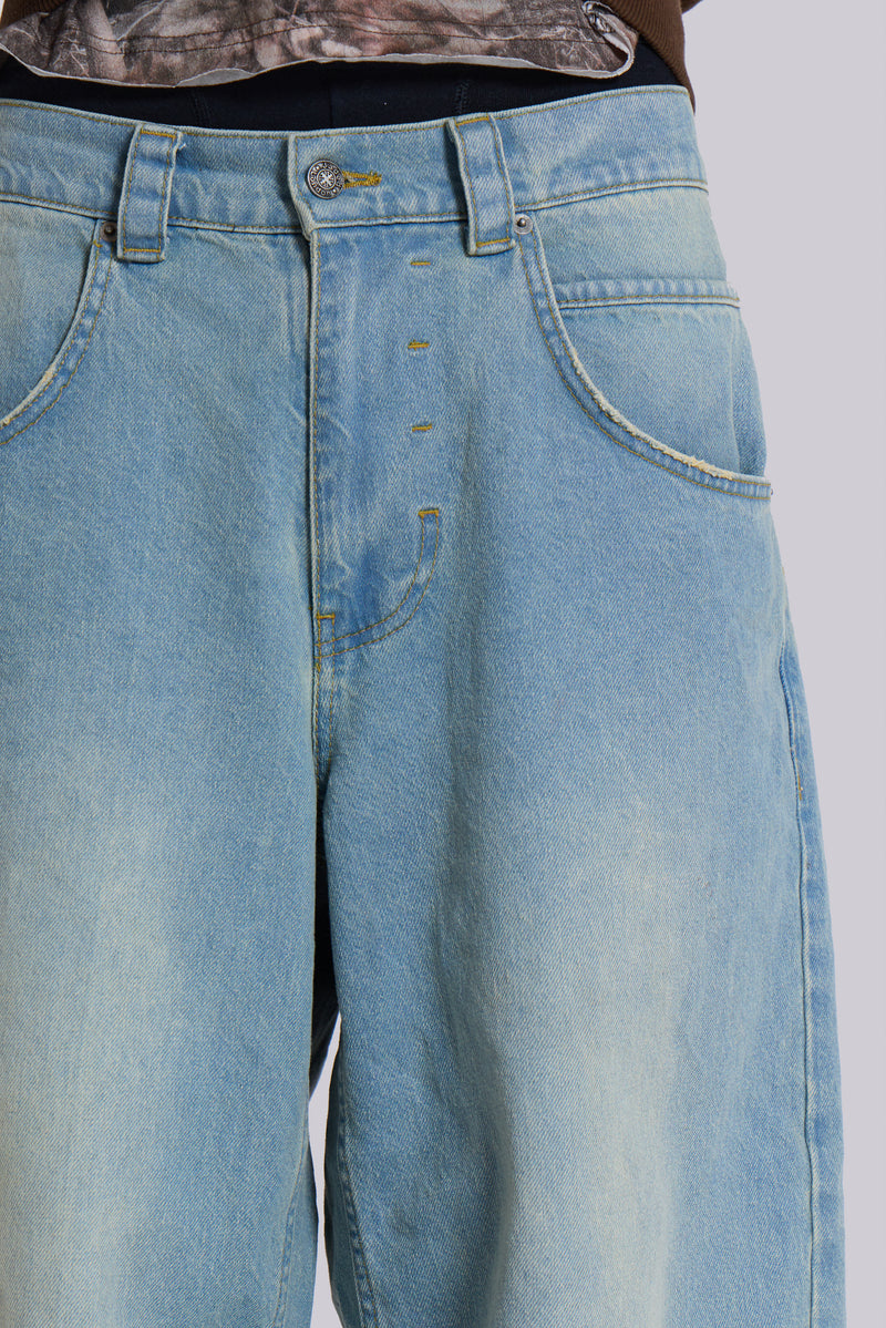 Shop Light Wash J-L Colossus Jeans | Jaded London | Clothing