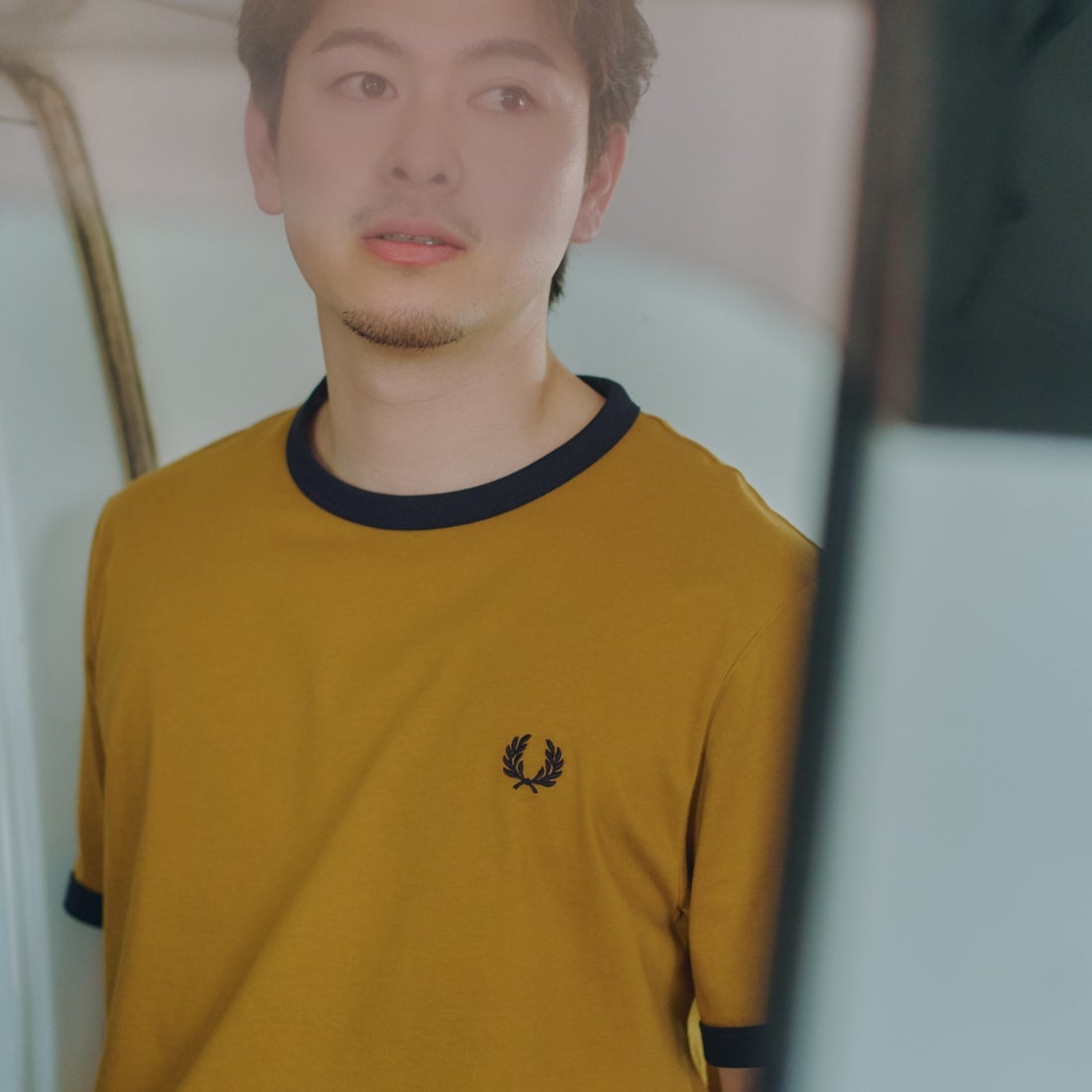 FRED PERRY [フレッドペリー] 別注 ワンポイントロゴ刺繍 ショート