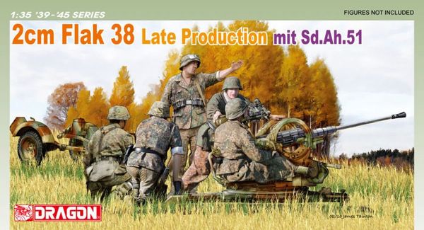 2cm FlaK 38 Late Production mit Sd.Ah.51 Dragon 6546