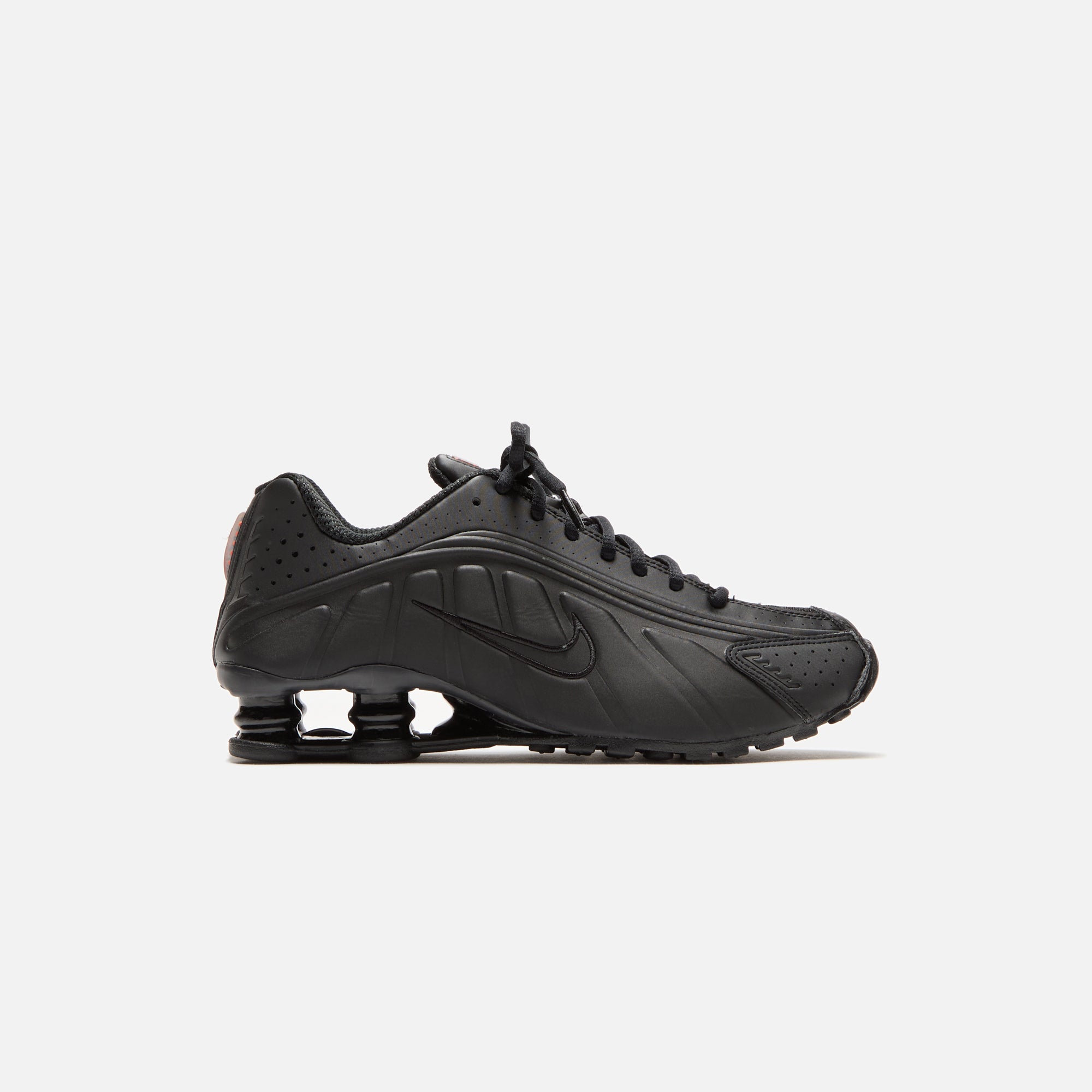 Nike WMNS Shox R4 - Black / Black / Max Orange – Kith