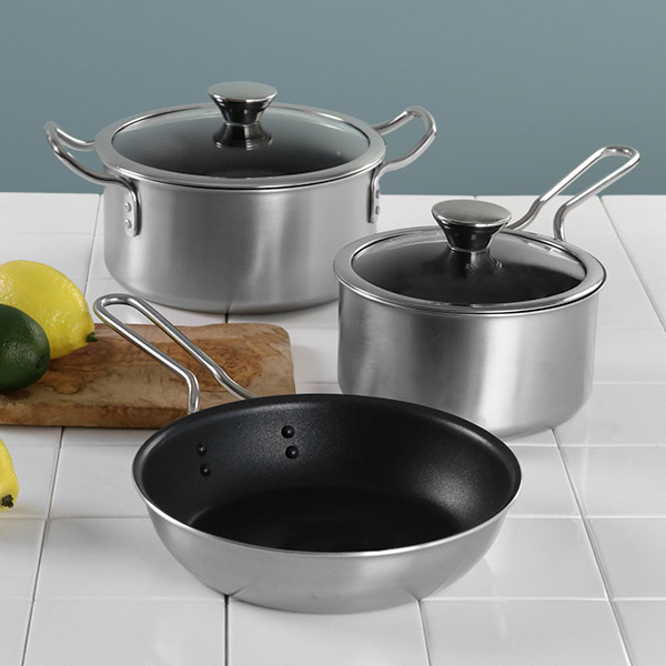 フライパン&鍋5点セット IH対応 蓋付き ユミックプレミアムセット