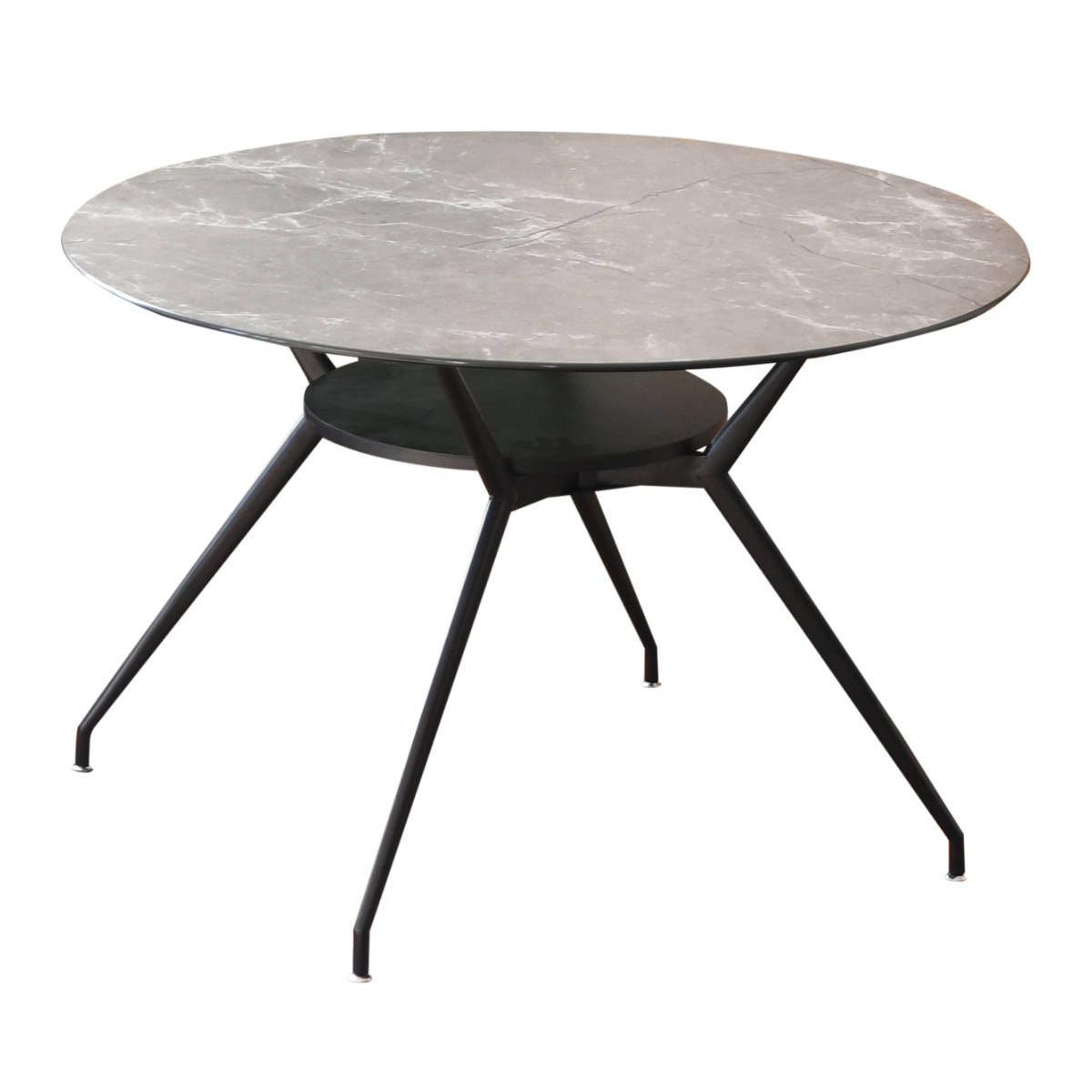 dショッピング |ダイニングテーブル 丸テーブル 4人掛け 大理石調 収納