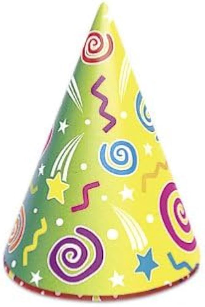 Amazon.com: Kaleidoscope Multicolor Paper Party Hats (Pack Of 6