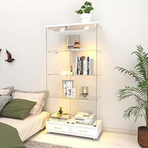 ガラスディスプレイキャビネット(ダイニングルーム家具) 通販 | Amazon