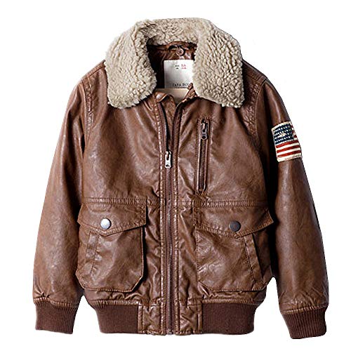 Amazon.com: Kids Flight Bomber Aviator Jacket with Removable Faux