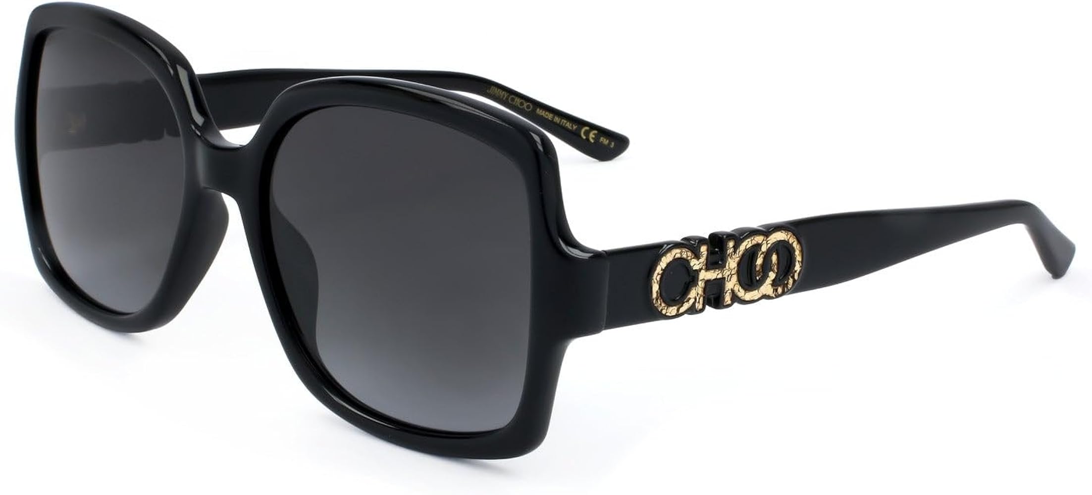 Amazon.com: JIMMY CHOO Square Sunglasses Sammi/G 8079O Black 55mm