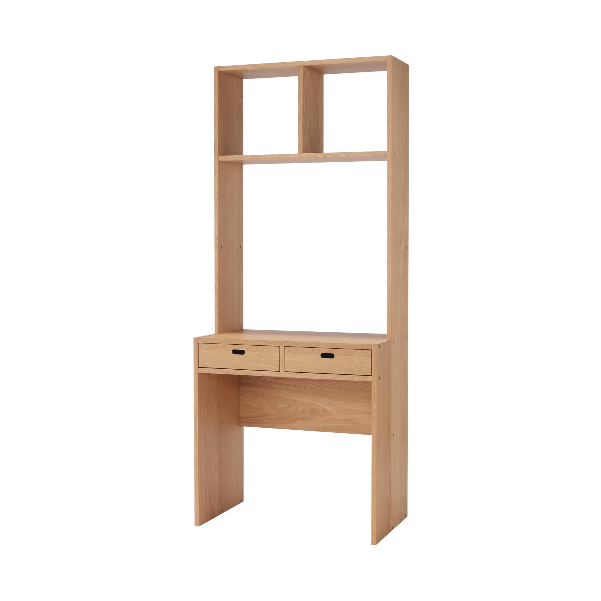 Amazon｜無印良品 スタッキングシェルフ カウンター 2列 オーク材突板