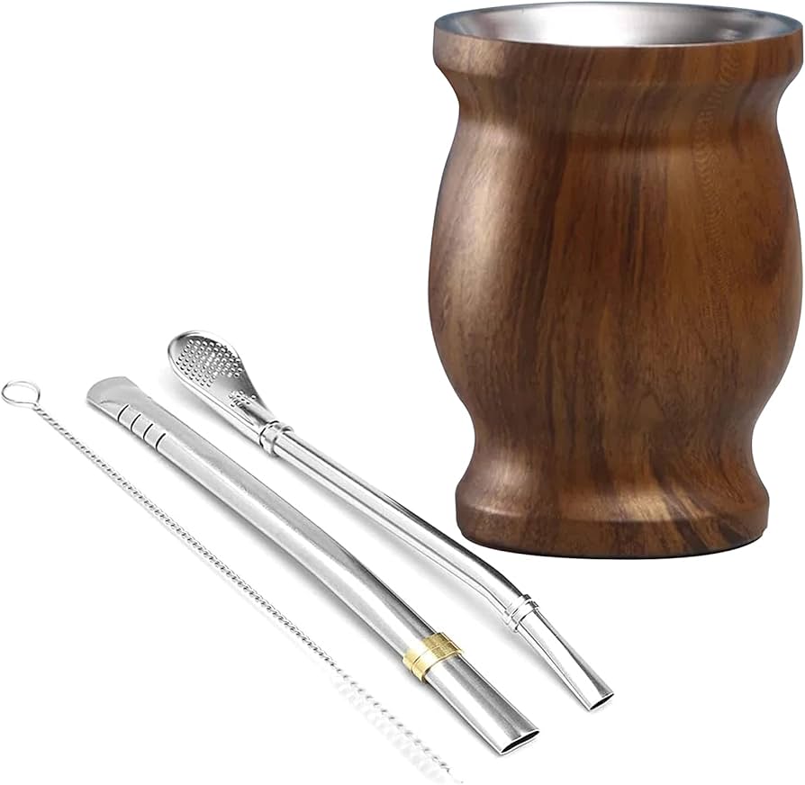 Amazon｜マテ茶カップ ステンレス製 アルゼンチン230ml マテゴード