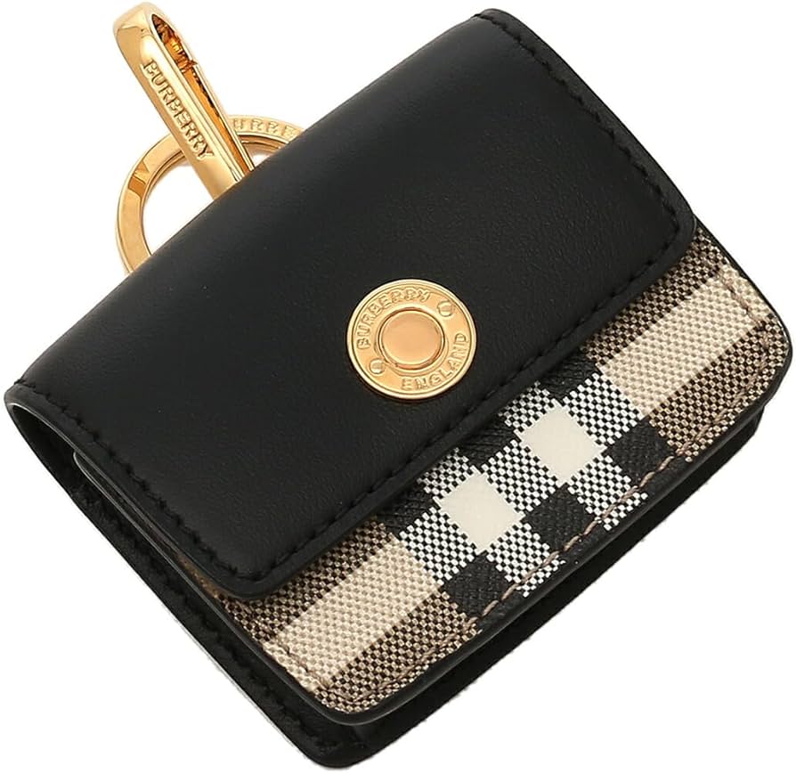 Amazon | [バーバリー]AirPodsケース ハンプシャー ブラック ブラウン