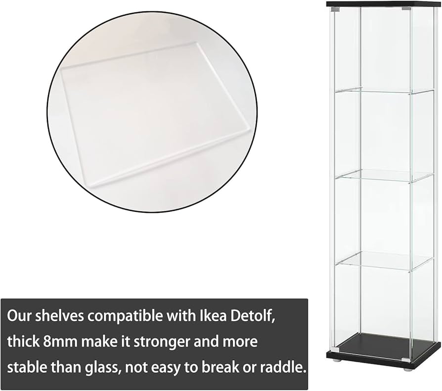 Amazon.com: PIAOLGYI Replacement Shelf for IKEA Detolf, Acrylic