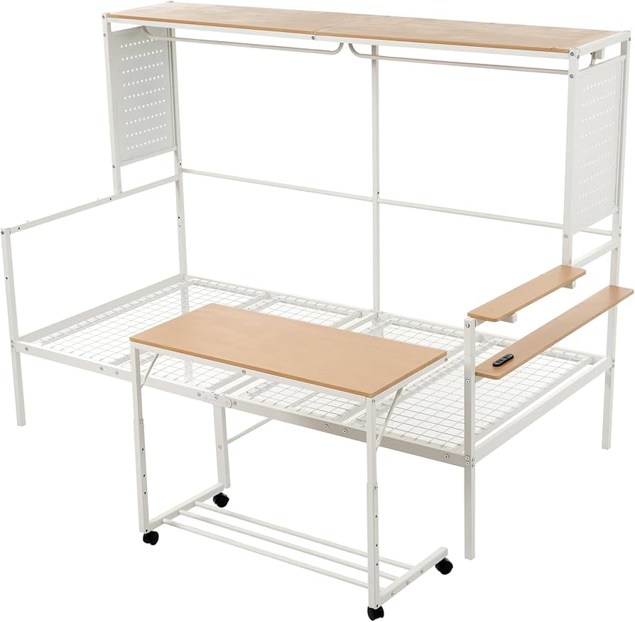 Amazon｜ロフトベッド システムベット シングル スチールネット付き