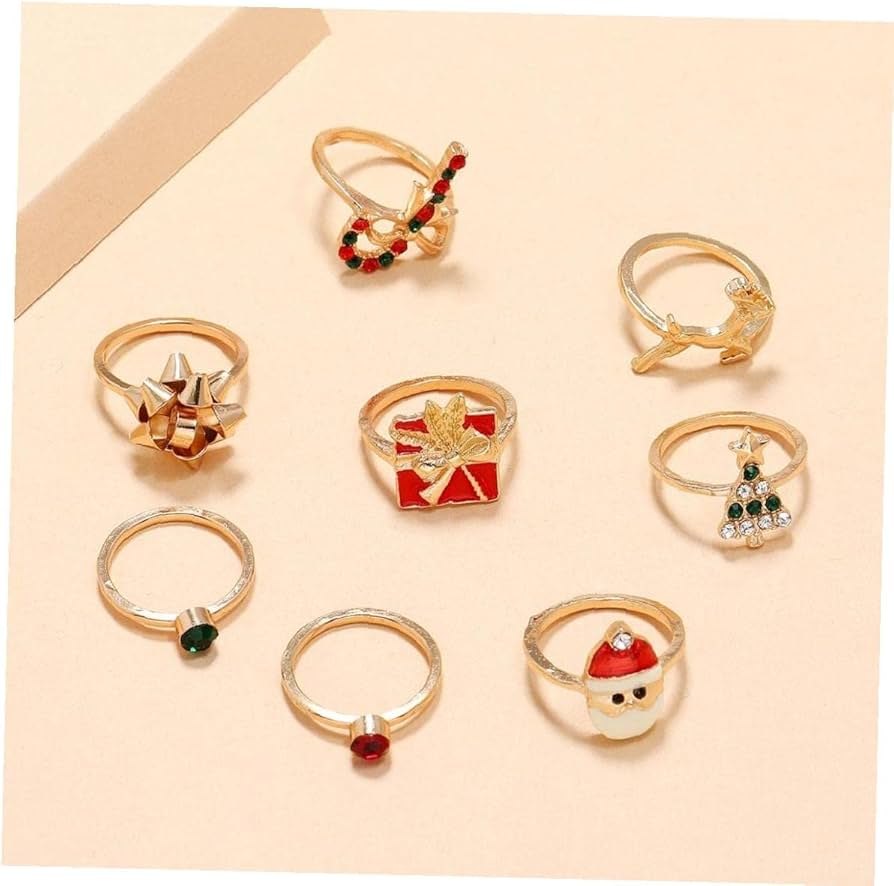 Amazon.co.jp: クリスマス装飾リング 指輪 クリスマステーマリング
