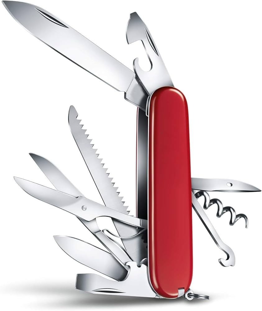 Amazon.co.jp: ハントマン レッド スイス・アーミーナイフ 多機能