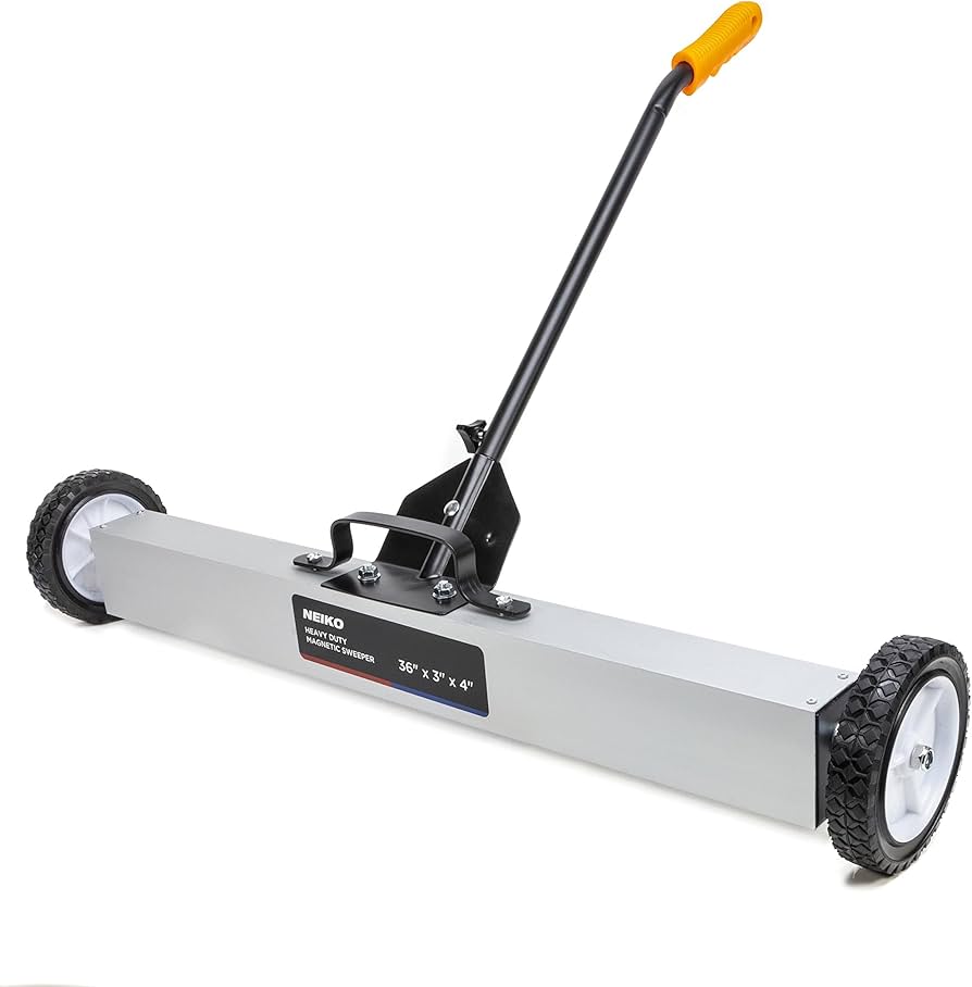 NEIKO 53418A 36-Inch Magnetic Pickup Sweeper with Wheels