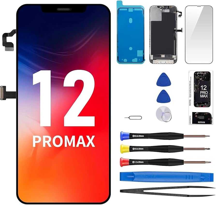 Amazon.co.jp: CYKJGS iPhone 12 Pro Maxスクリーン交換用 フロント