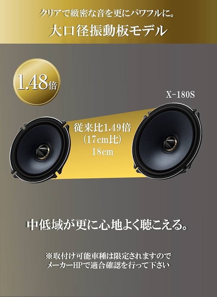 ALPINE 18 cm Separate 2 way speaker X-180S : Amazon.com.au