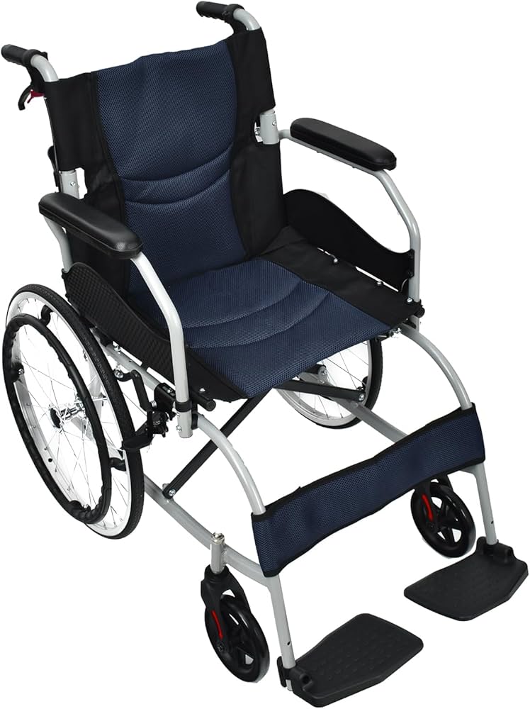 Amazon | Kaitou 車椅子 軽量 折りたたみ アルミ製 介助ブレーキ付き