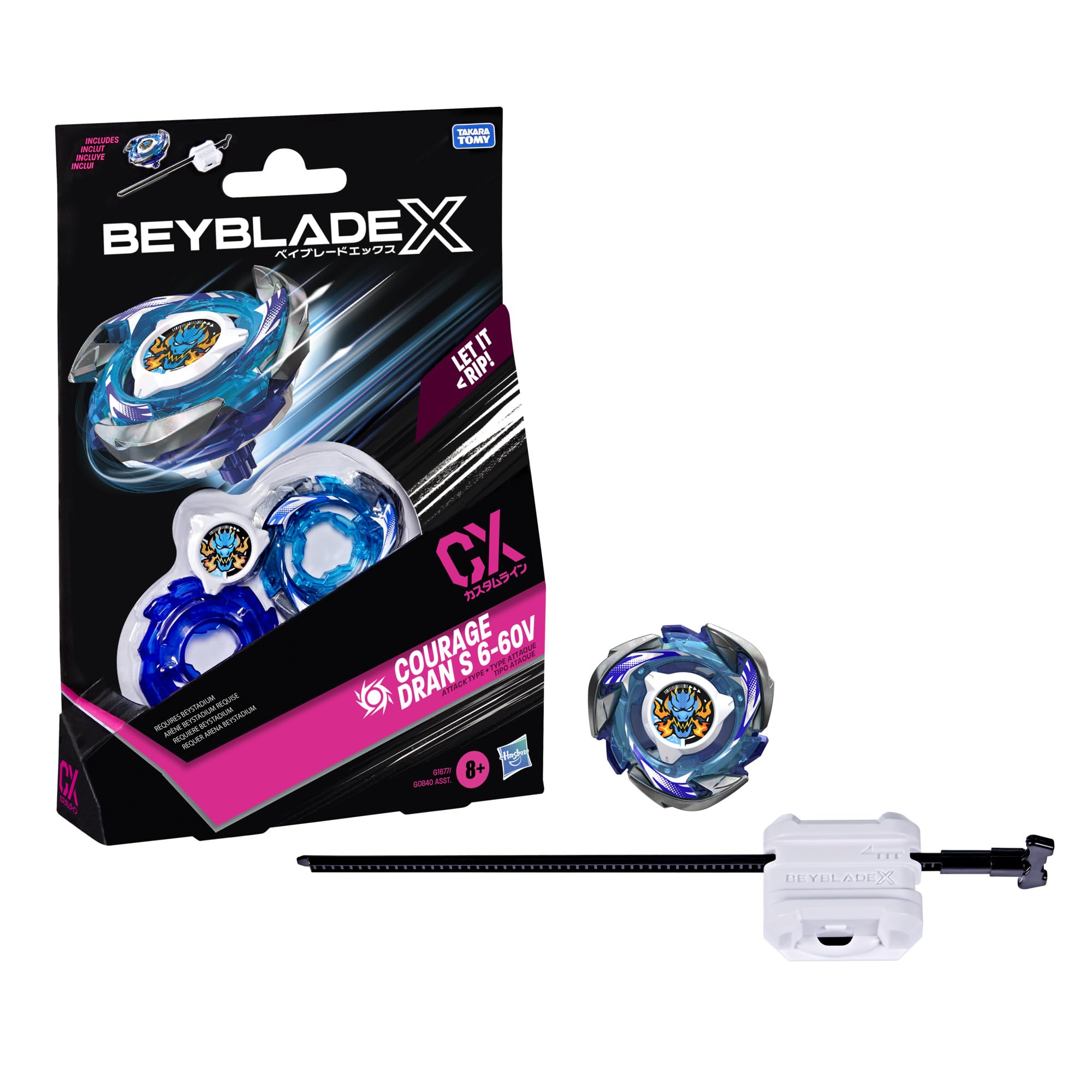 Amazon.com: Bey Blade X Courage Dran S 6-60V CX Starter Pack Set