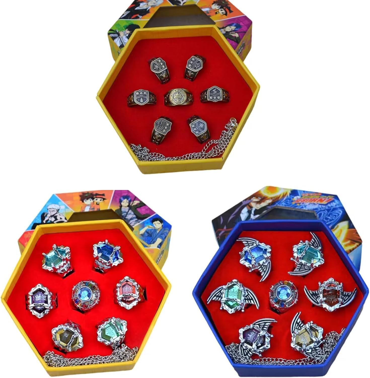 Amazon.co.jp: 家庭教師ヒットマン REBORN! リング 指輪 7個セット