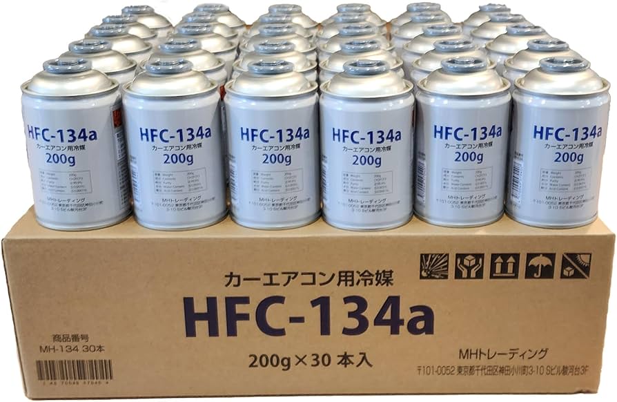 Amazon | HFC-134a 30本 1ケース HFC134a 30缶 1箱 エアコンガス