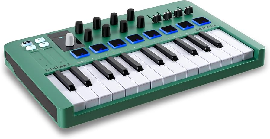 Amazon.com: Arturia MiniLab 3 — Limited Edition Mint Green 25 Key