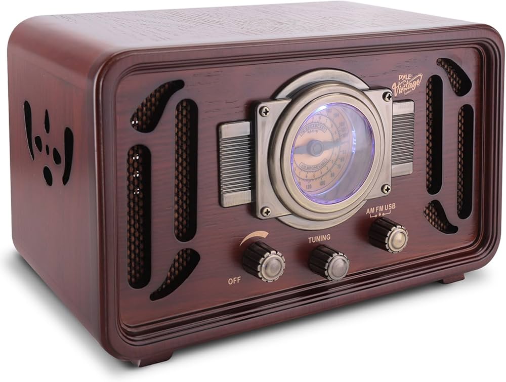 Amazon.com: Pyle Retro Wireless Bluetooth Radio Speaker - Classic