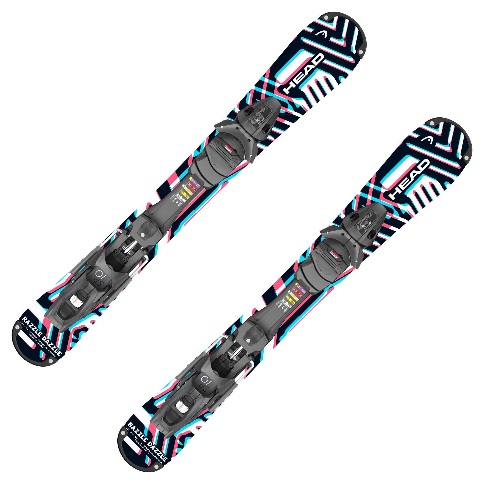 head Razzle Dazzle 94 cm Skiboards with Tyrolia ski binidngs, Skis