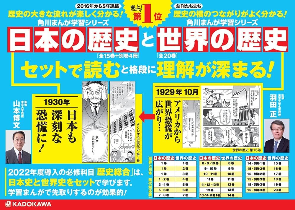 Amazon.com: 角川まんが学習シリーズ 日本の歴史 全15巻+別巻4冊定番