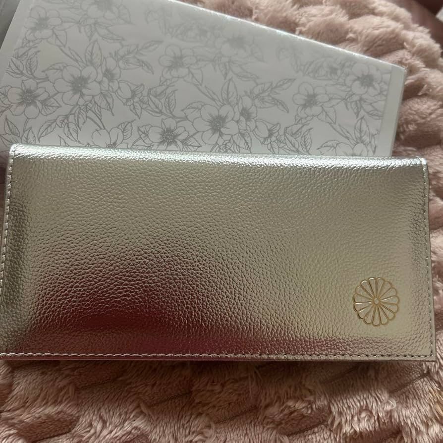 Amazon.co.jp: 皇居 長財布 シルバー 皇居売店 限定財布 本革、菊の御
