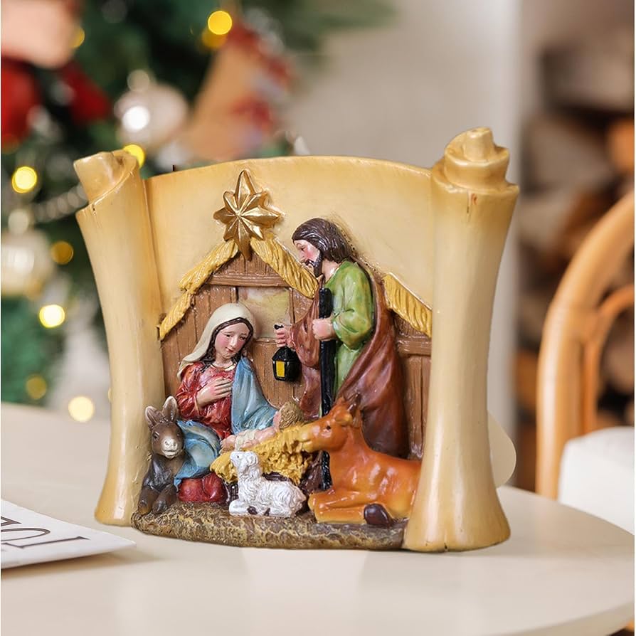Amazon.co.jp: キリスト降誕シーンセット、聖なる祝福されたイエス