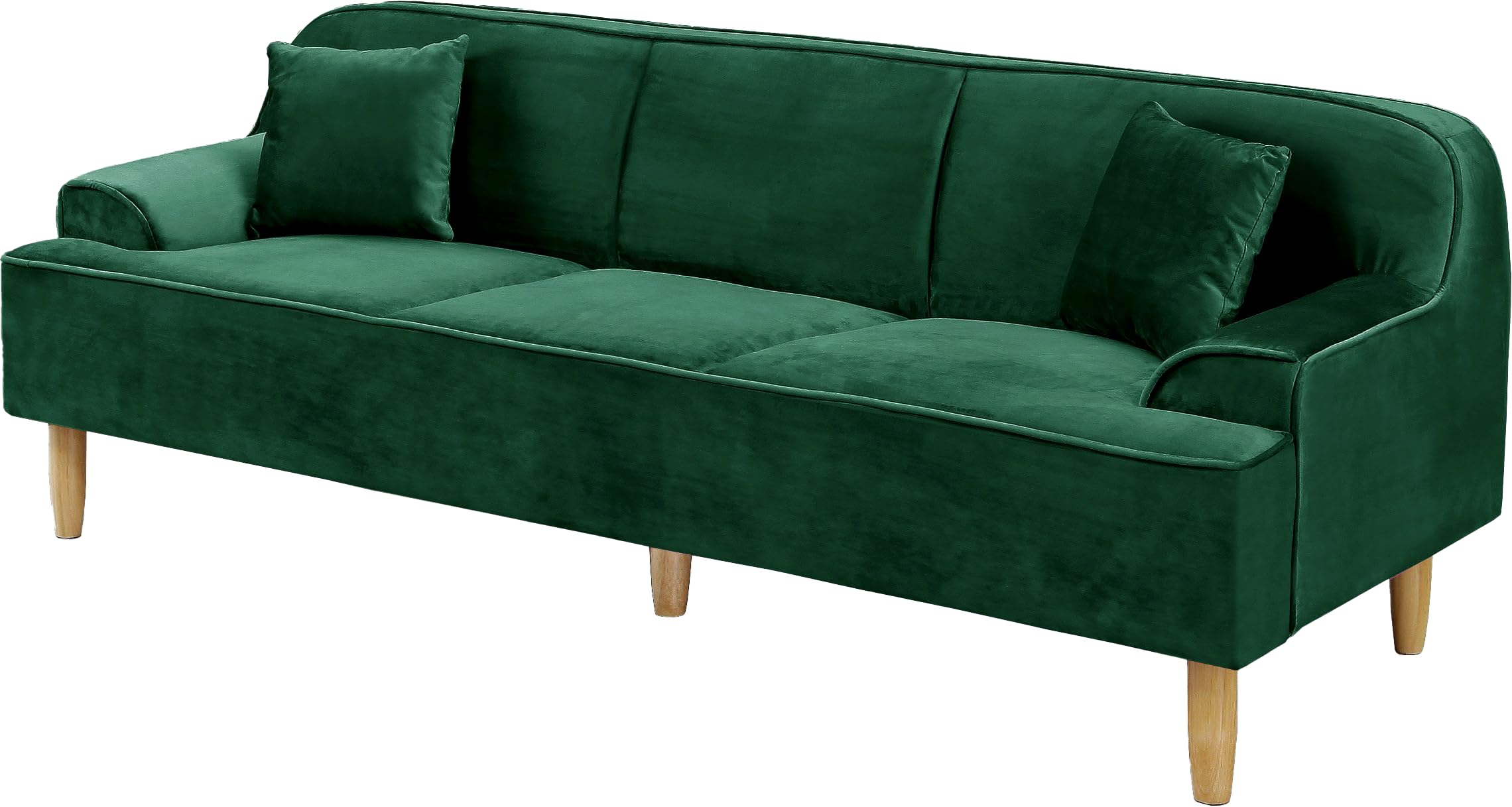 Amazon｜KaguBuy ソファ 3人掛け 幅200 ベロア調 ファブリック 肘付き