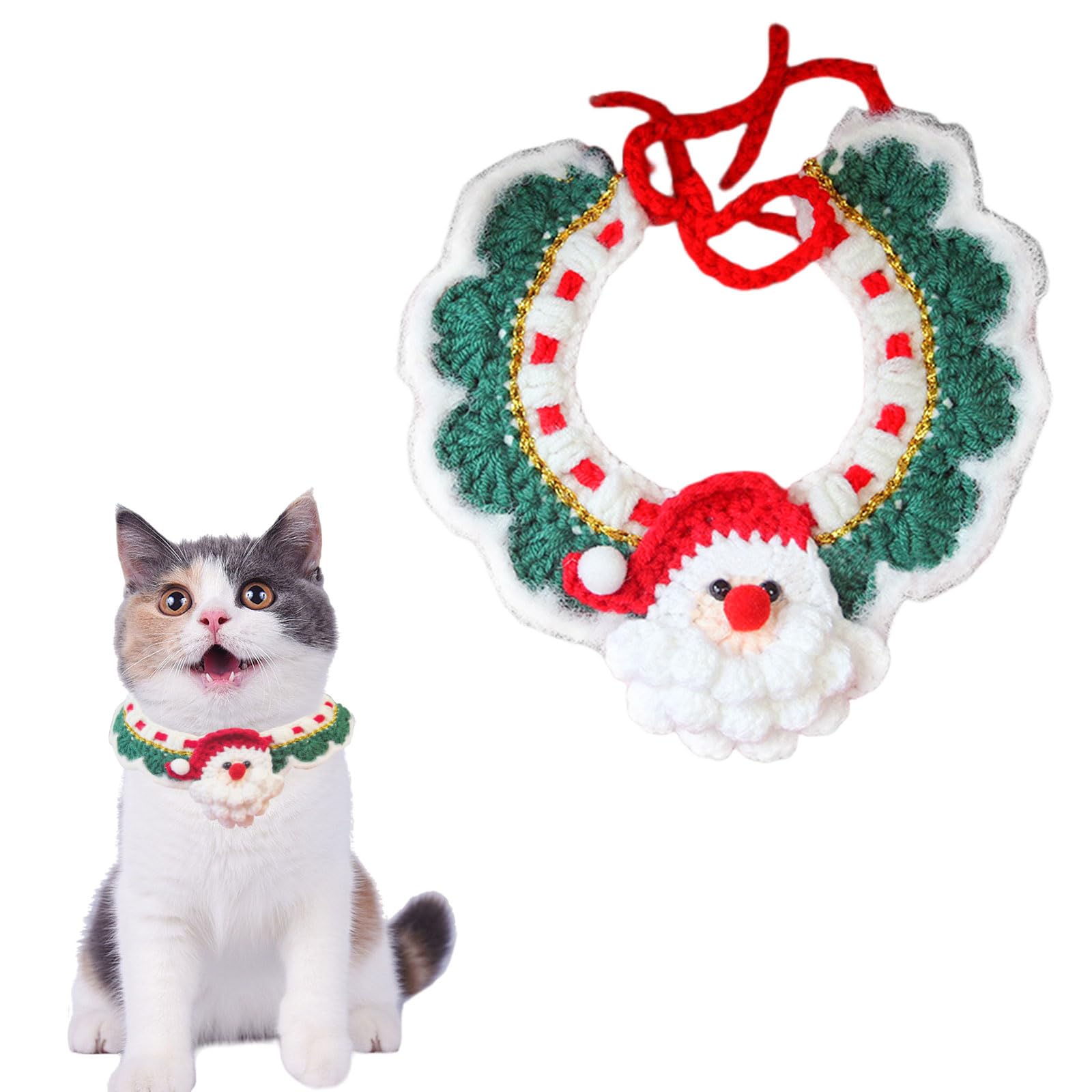 Amazon | 猫 首輪 クリスマス ペット首輪 鈴付き 可愛い ねこ 首リボン