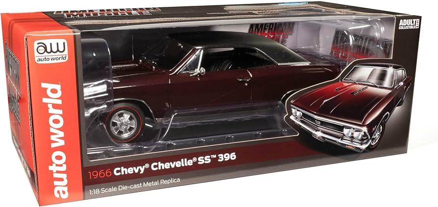 Amazon | American Muscle 1966 シボレー シェベル SS396 1:18スケール